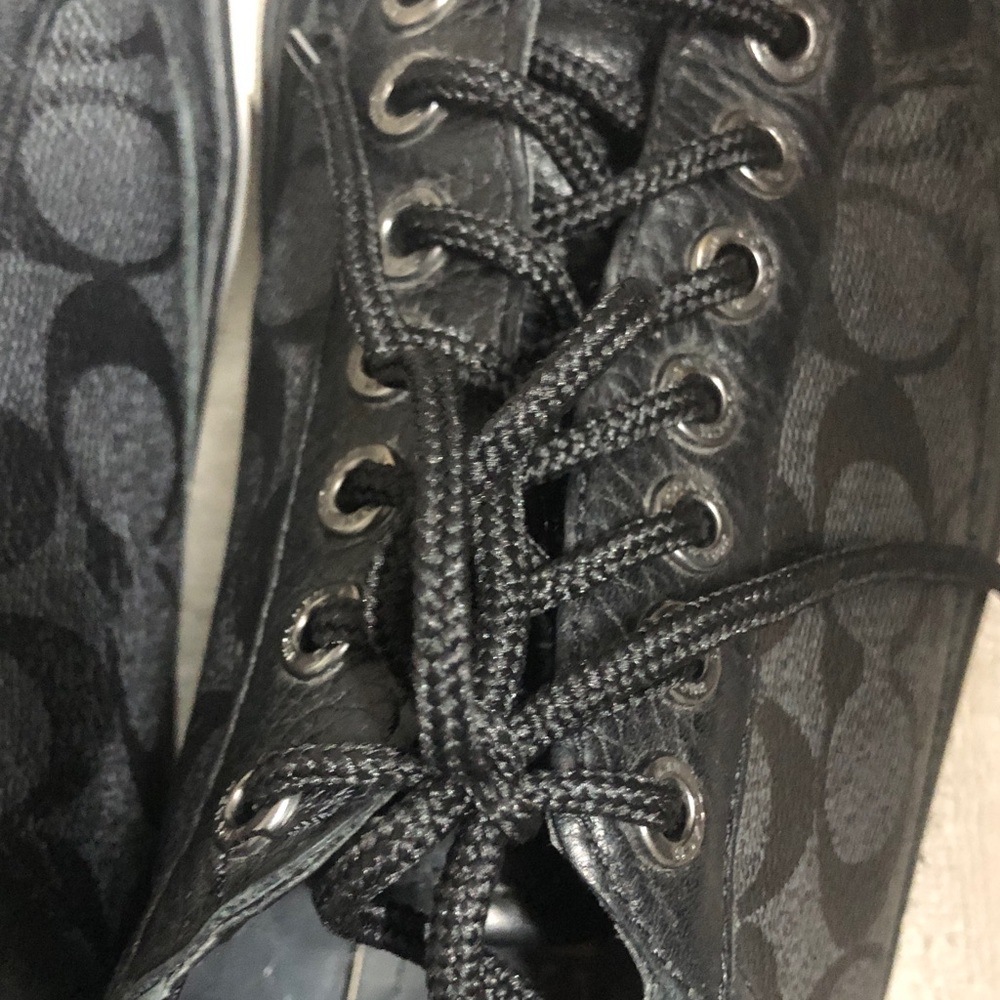 Coach Sneakers Leather And Canvas Men’s Size 10 Pre-owned Used Condition. - Picture 8 of 12